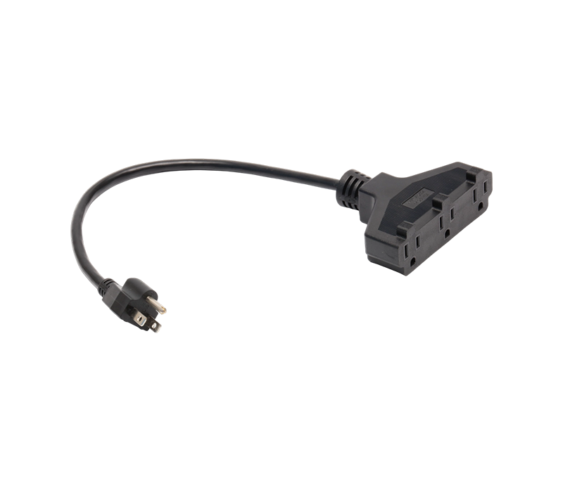 Spina a tre poli standard USA JT-3/FY-3+JT-3ZA 15 A 125 V con presa a tre fori stile scopa