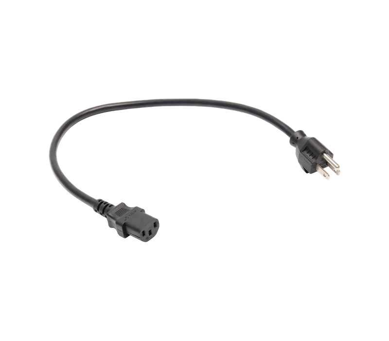 Spina standard americana a tre pin JT-3K+JT-ST3 15A 125V con serracavo e connettore IEC C13