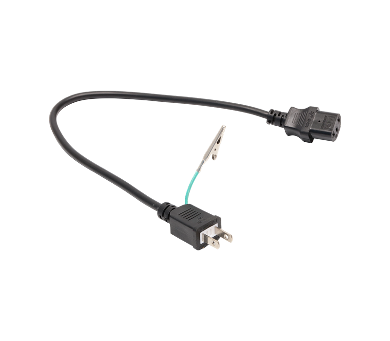 Spina giapponese J3-7/12/15+JT-ST3 15A 125V con clip a coccodrillo e connettore IEC C13