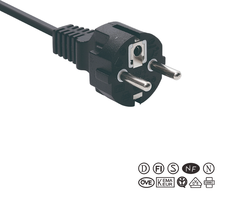 Spina tripolare standard europea JT003-B/FY003-B 16A 250V