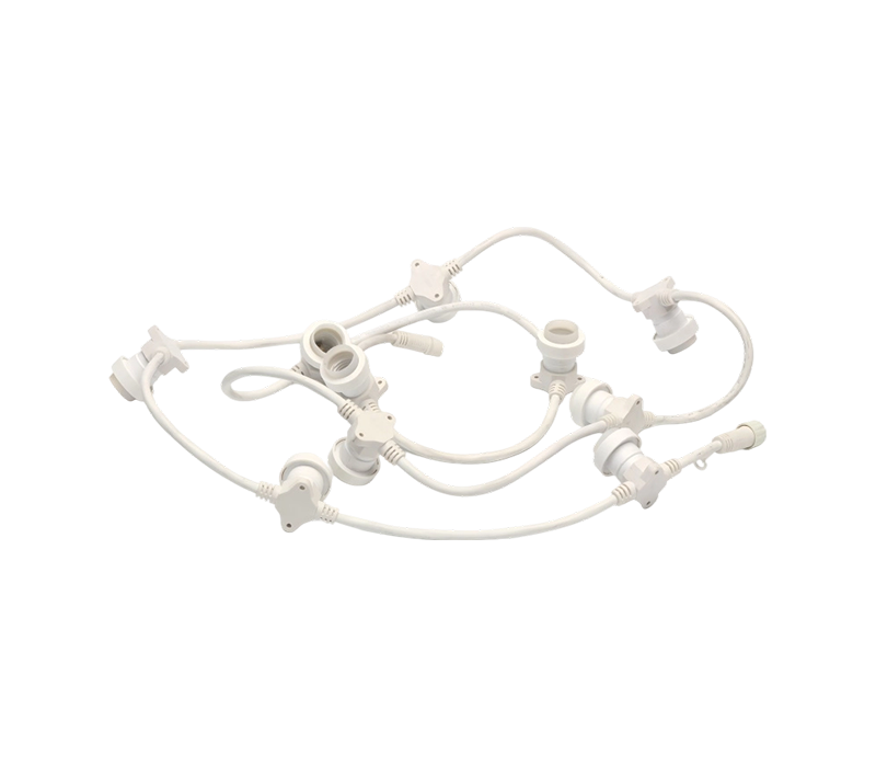 Stringa luminosa a LED bianca con connettori impermeabili
