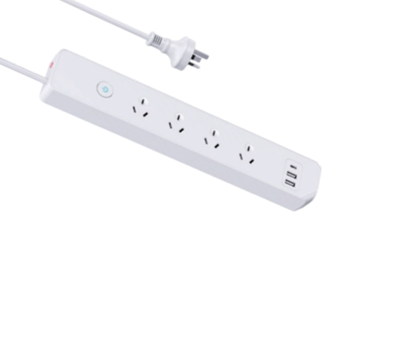 Ciabatta stile australiano AU05 con 4 prese, 2 porte USB-A e 1 porta USB-C